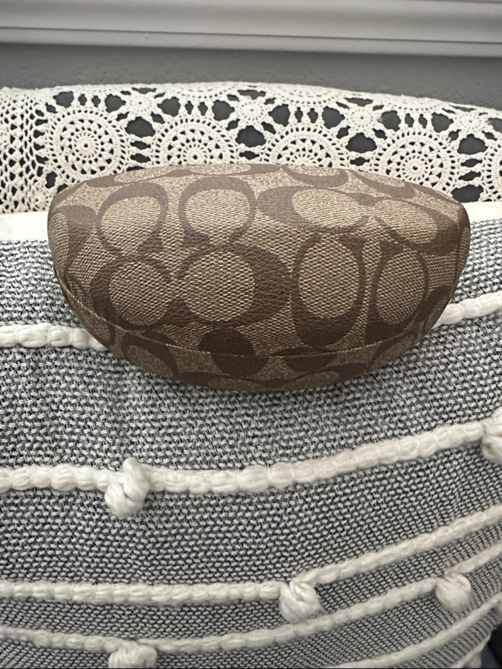 Coach Brown Signature Sunglasses Case